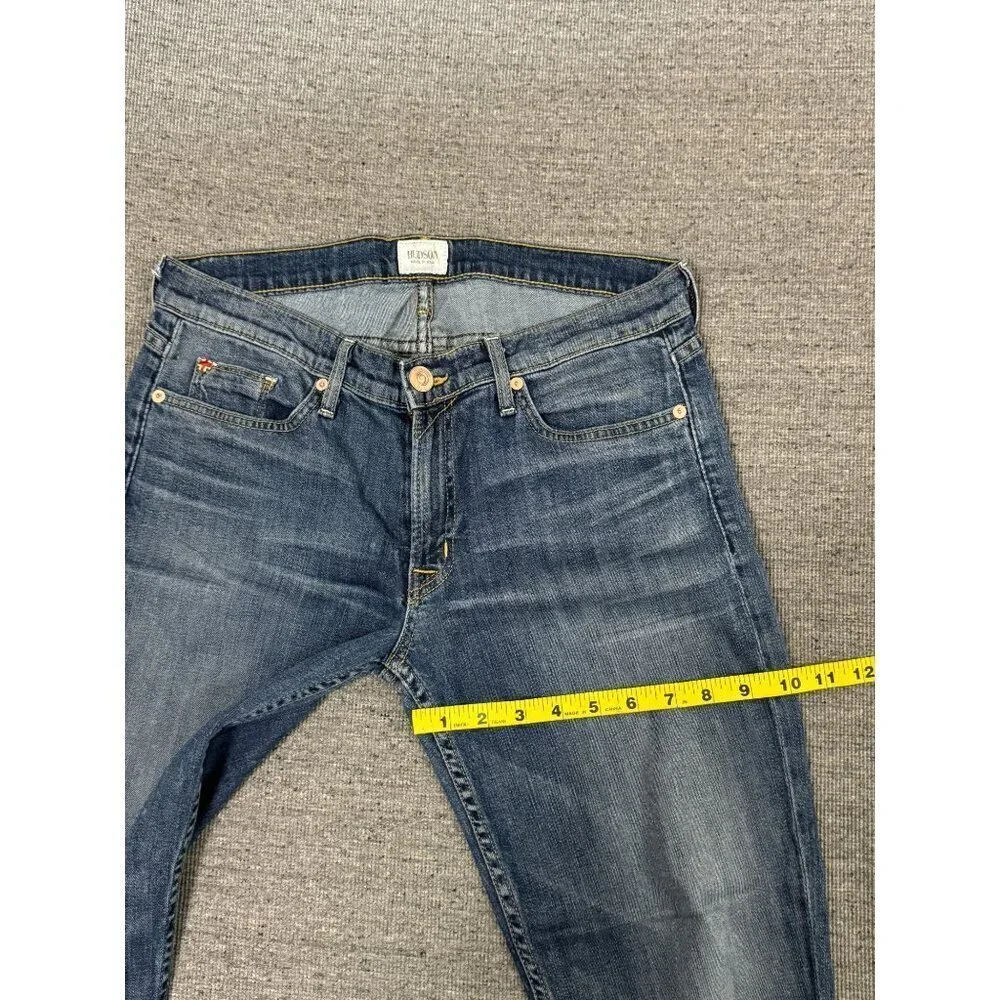 Hudson Blue Denim Skinny Jeans Women’s Mid Rise Size 30 x 30 Made in USA - Picture 6 of 16